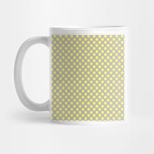 Yellow And Grey Polka Dots Mug